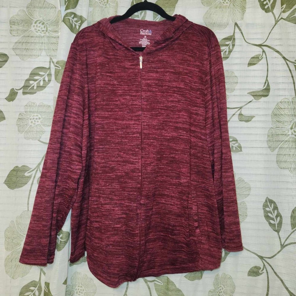 3x Croft & Borrow Maroon Plus Size Hoodie
